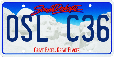 SD license plate 0SLC36