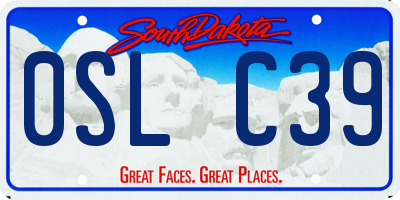 SD license plate 0SLC39