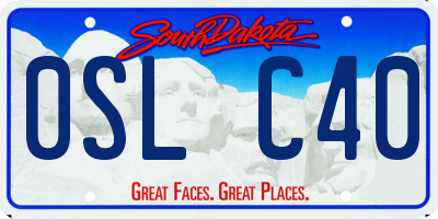 SD license plate 0SLC40