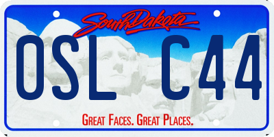 SD license plate 0SLC44