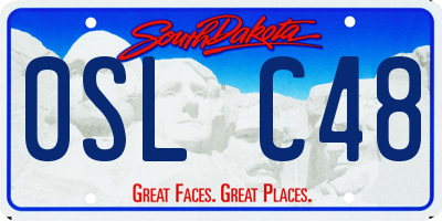 SD license plate 0SLC48