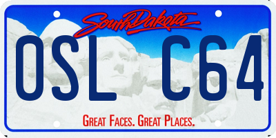 SD license plate 0SLC64
