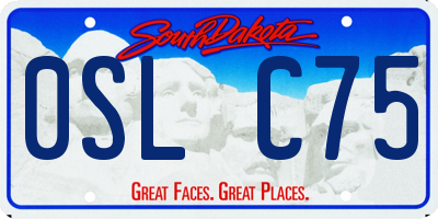 SD license plate 0SLC75
