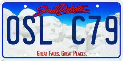 SD license plate 0SLC79