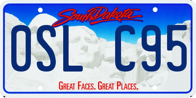 SD license plate 0SLC95