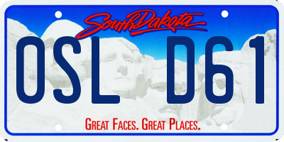 SD license plate 0SLD61