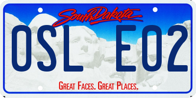 SD license plate 0SLE02