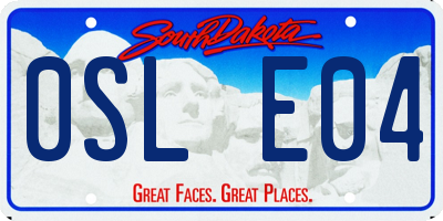 SD license plate 0SLE04