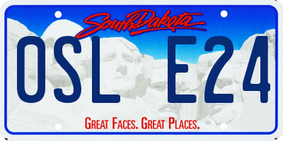 SD license plate 0SLE24