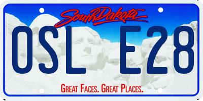 SD license plate 0SLE28