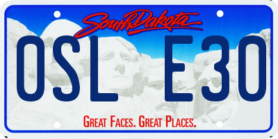 SD license plate 0SLE30