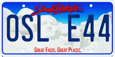 SD license plate 0SLE44