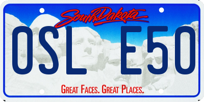SD license plate 0SLE50