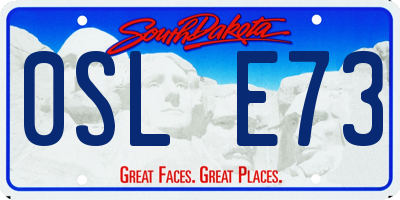 SD license plate 0SLE73