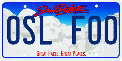 SD license plate 0SLF00