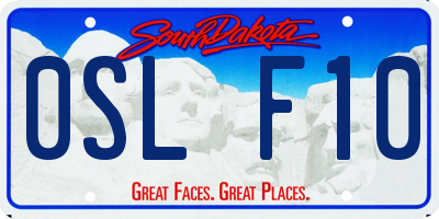 SD license plate 0SLF10