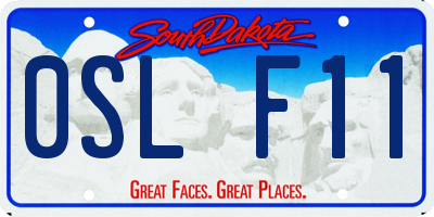 SD license plate 0SLF11
