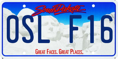 SD license plate 0SLF16