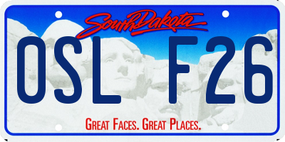 SD license plate 0SLF26