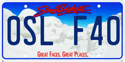 SD license plate 0SLF40