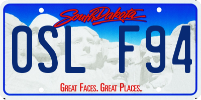 SD license plate 0SLF94