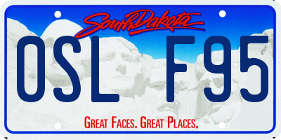 SD license plate 0SLF95