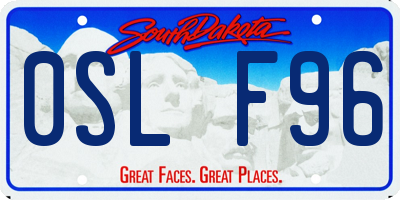 SD license plate 0SLF96