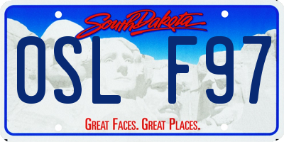 SD license plate 0SLF97