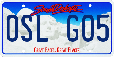 SD license plate 0SLG05