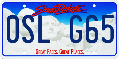 SD license plate 0SLG65
