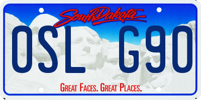SD license plate 0SLG90