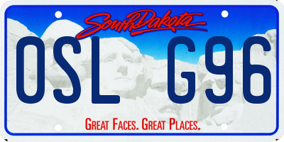 SD license plate 0SLG96