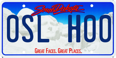 SD license plate 0SLH00