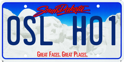 SD license plate 0SLH01