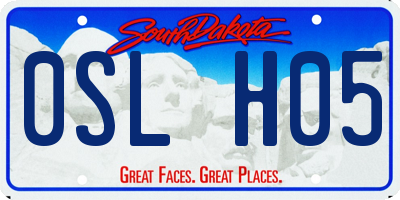 SD license plate 0SLH05