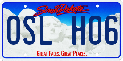 SD license plate 0SLH06