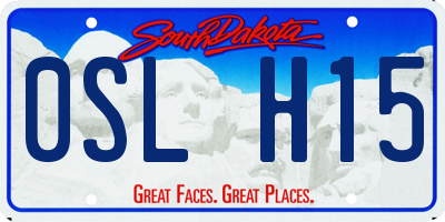 SD license plate 0SLH15
