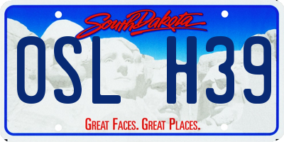 SD license plate 0SLH39