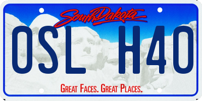 SD license plate 0SLH40