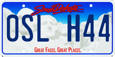 SD license plate 0SLH44