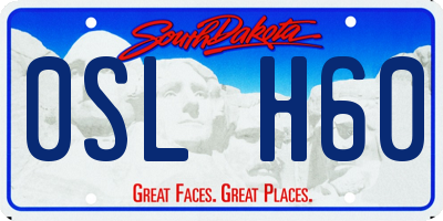 SD license plate 0SLH60