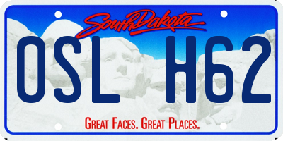 SD license plate 0SLH62