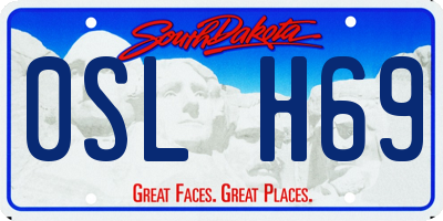 SD license plate 0SLH69