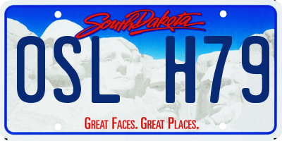 SD license plate 0SLH79