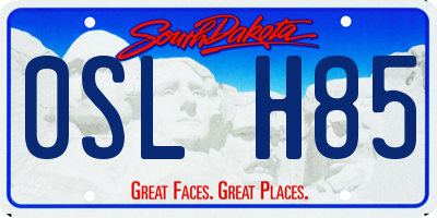 SD license plate 0SLH85