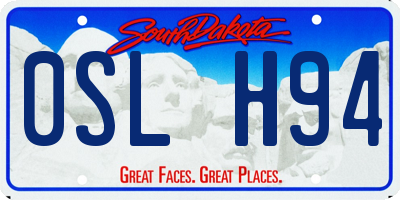 SD license plate 0SLH94