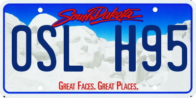 SD license plate 0SLH95