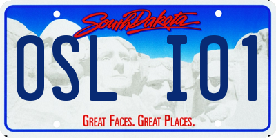 SD license plate 0SLI01