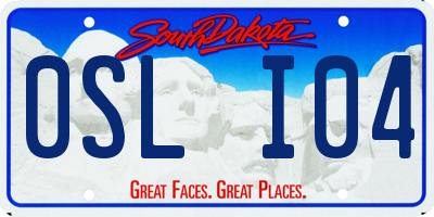 SD license plate 0SLI04