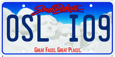 SD license plate 0SLI09